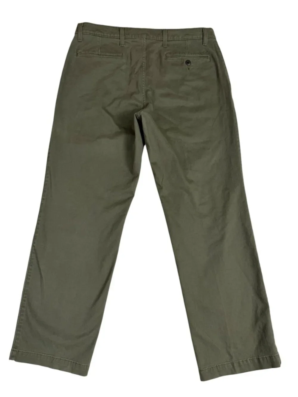 Dockers Straight Fit Olive Green Stretch Chino Pants 35x28.5